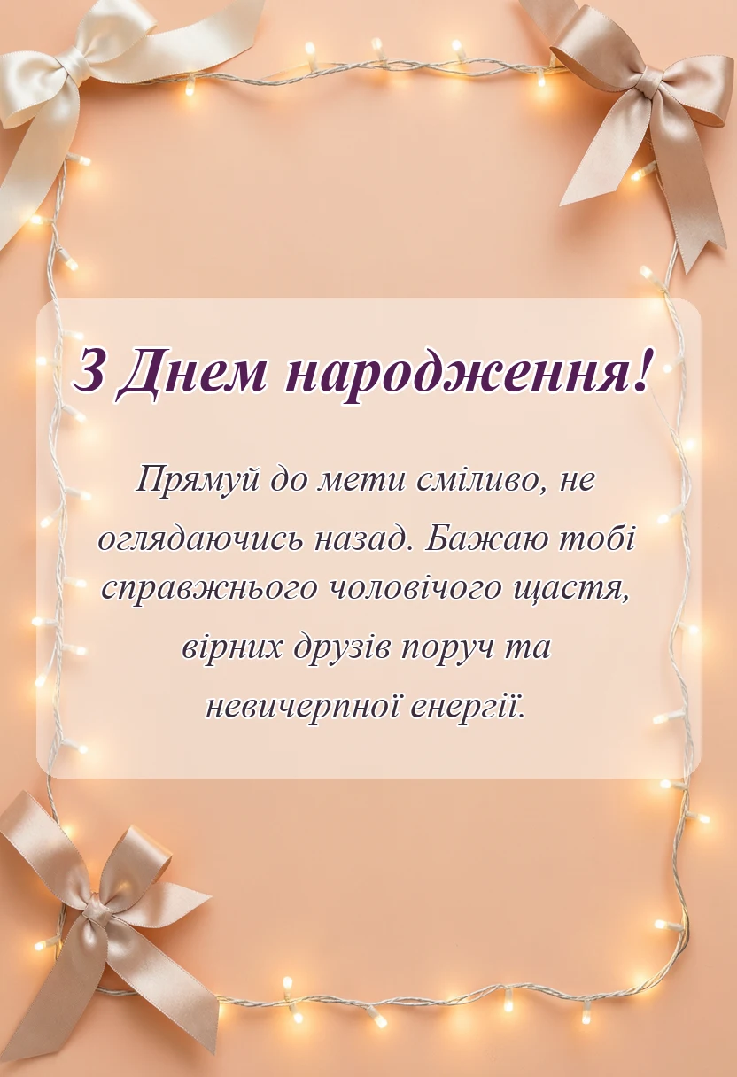 унікальна листівка - привітання з днем народження брату