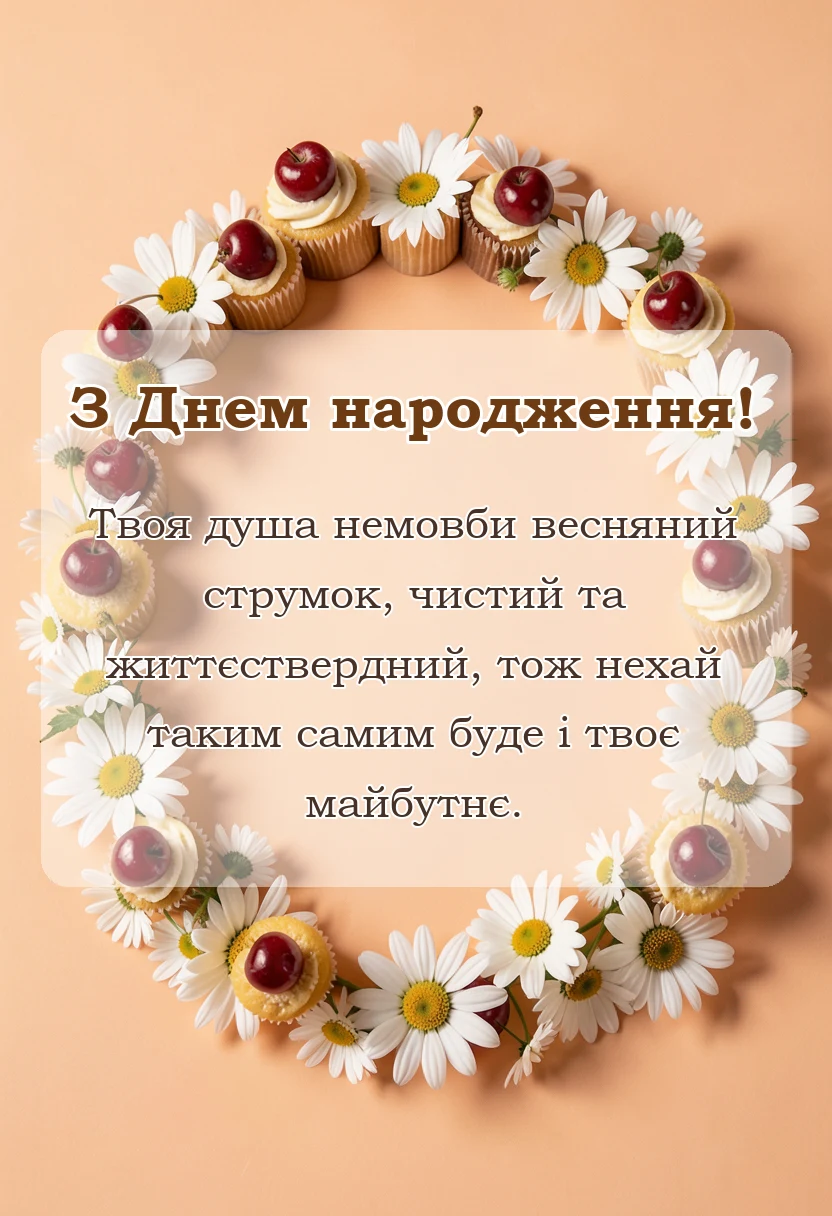 вітальна листівка - привітання з днем народження жінці добірка теплих слів
