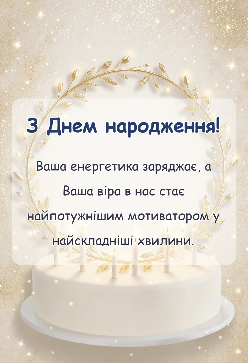 унікальна листівка - привітання з днем народження тренеру в прозі