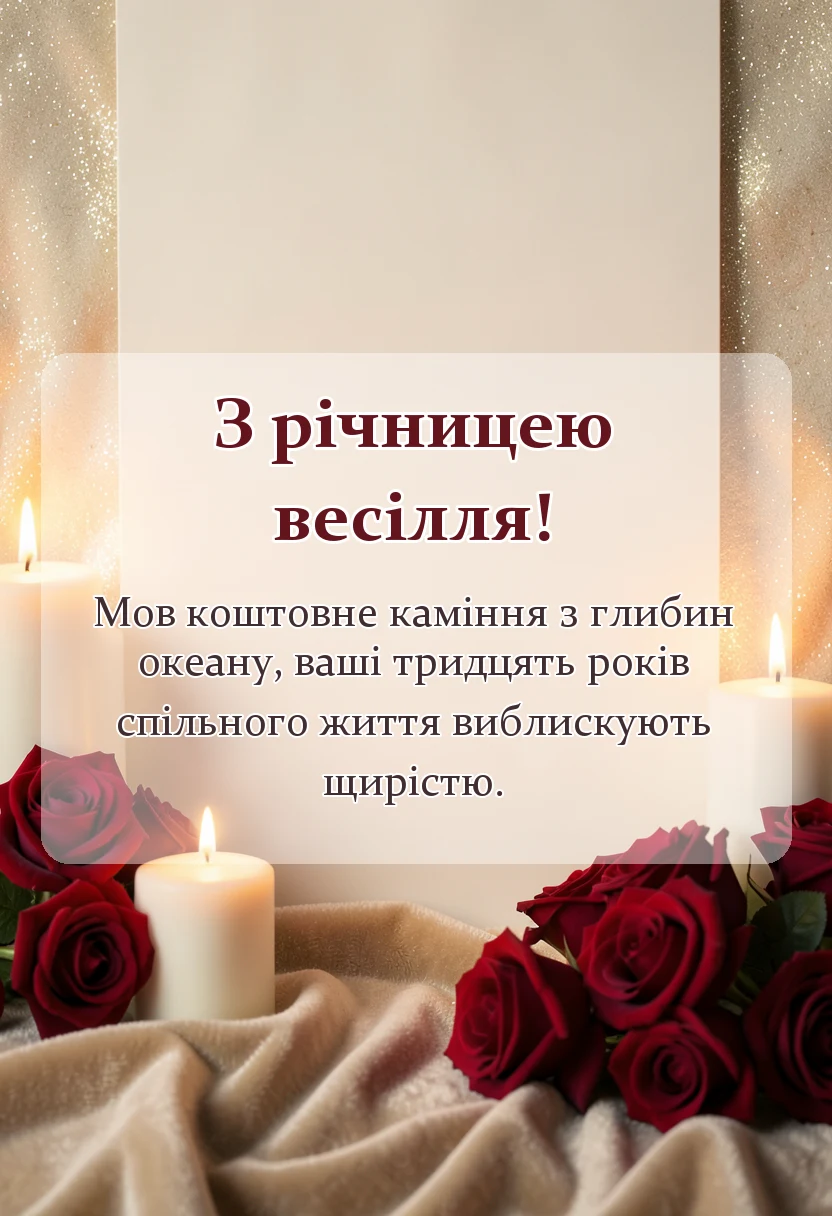вітальна листівка - перлове весілля картинки