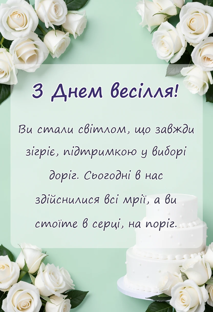 унікальна листівка - подяка батькам на весіллі вірш
