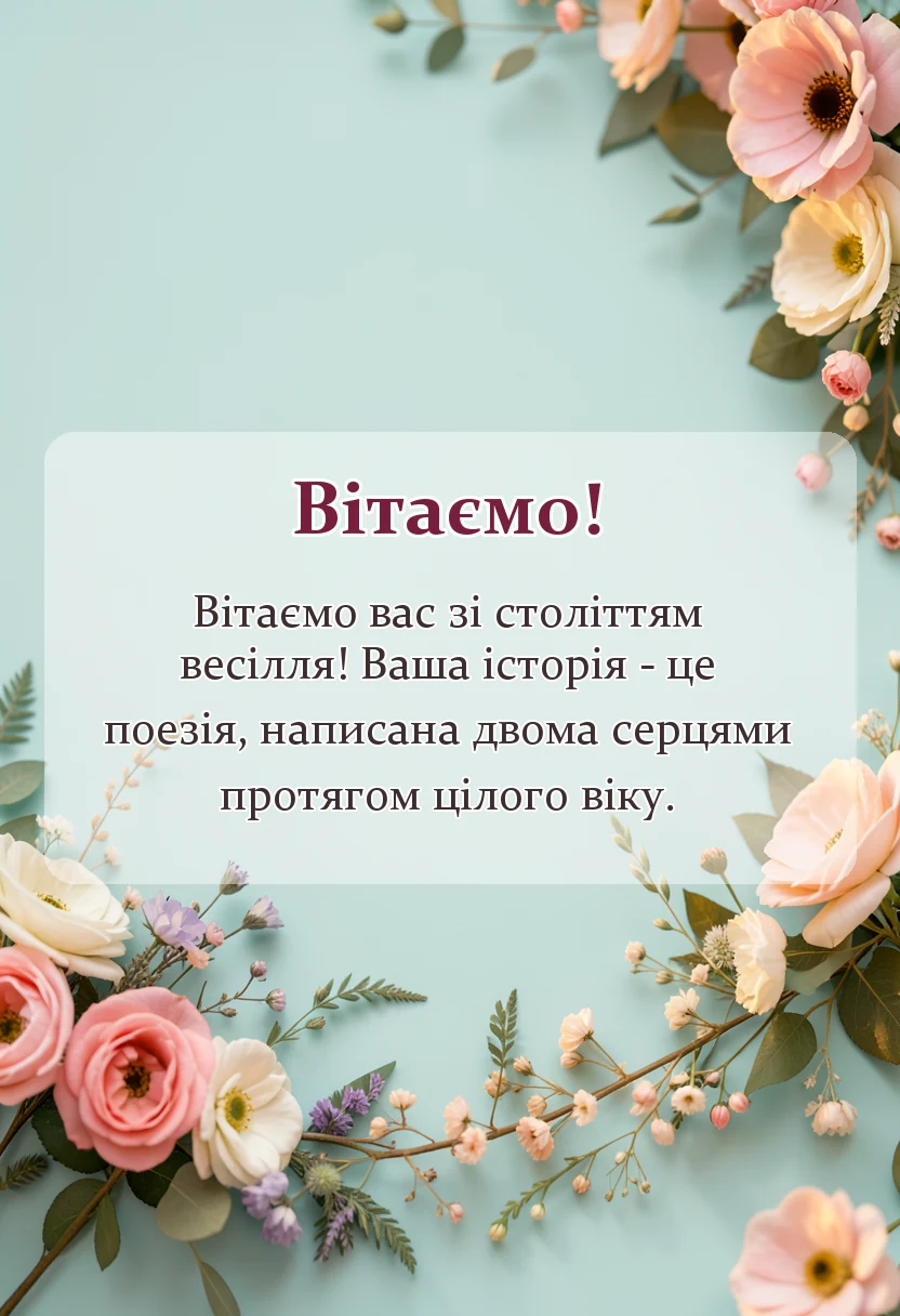 святкова картинка: картинки з сто років весілля