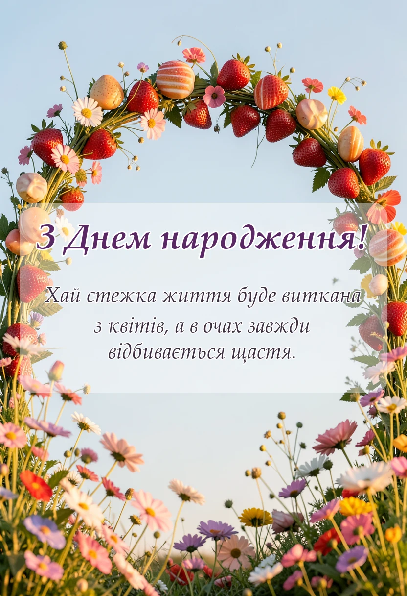 унікальна листівка - привітання з днем народження племінниці