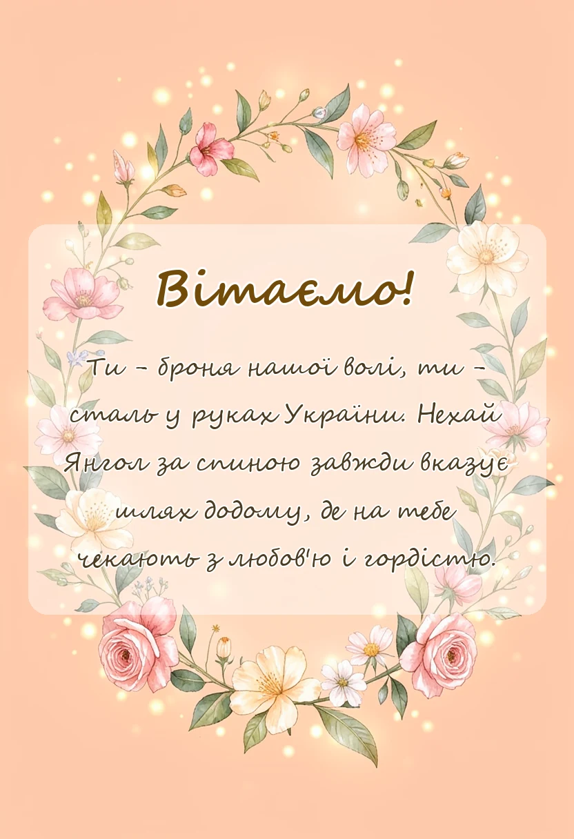вітальна листівка - привітання з днем захисника україни своїми словами