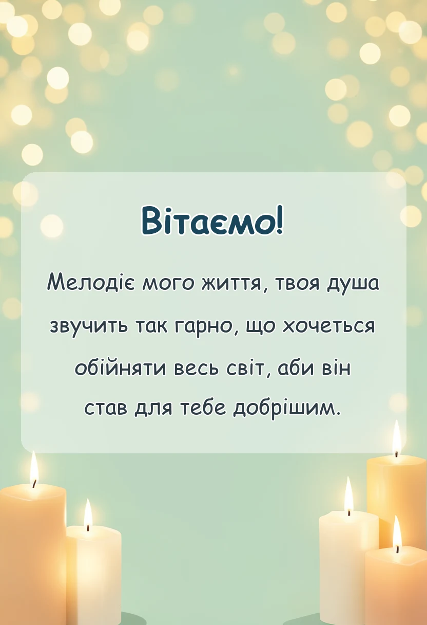 красива листівка: привітання з днем доньки своїми словами
