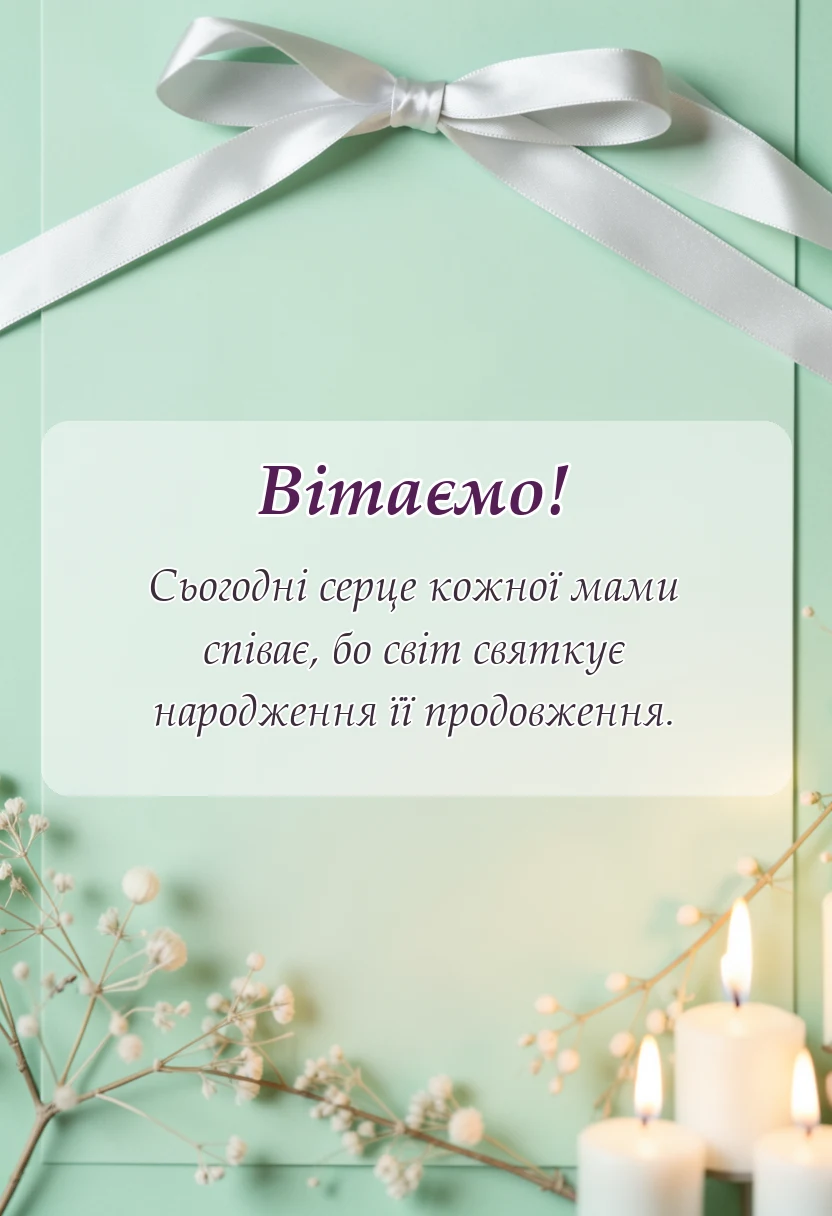 листівка з побажанням - побажання мамі в день народження доньки