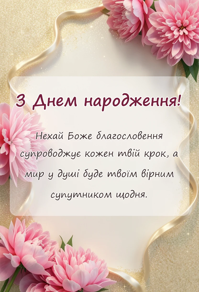 святкова картинка: християнські привітання з днем народження з біблії