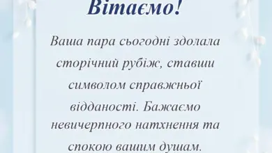 листівка з побажанням - привітання з сто років весілля