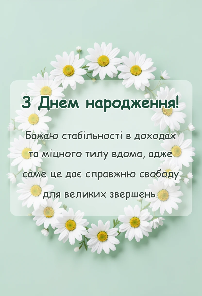 красива листівка: привітання з днем народження чоловікові