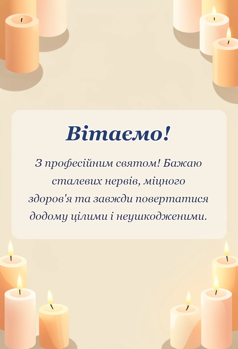 красива листівка: привітання з днем пожежника