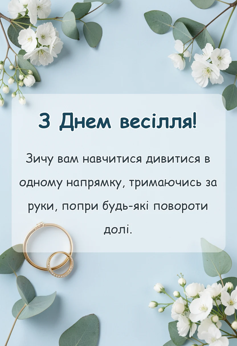 святкова картинка: гарний тост на весілля