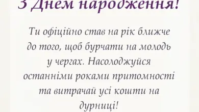 вітальна листівка - короткі смішні привітання з днем народження