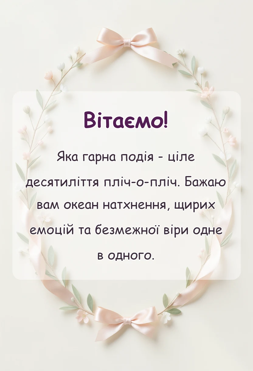 листівка з побажанням - картинки з 10 років весілля