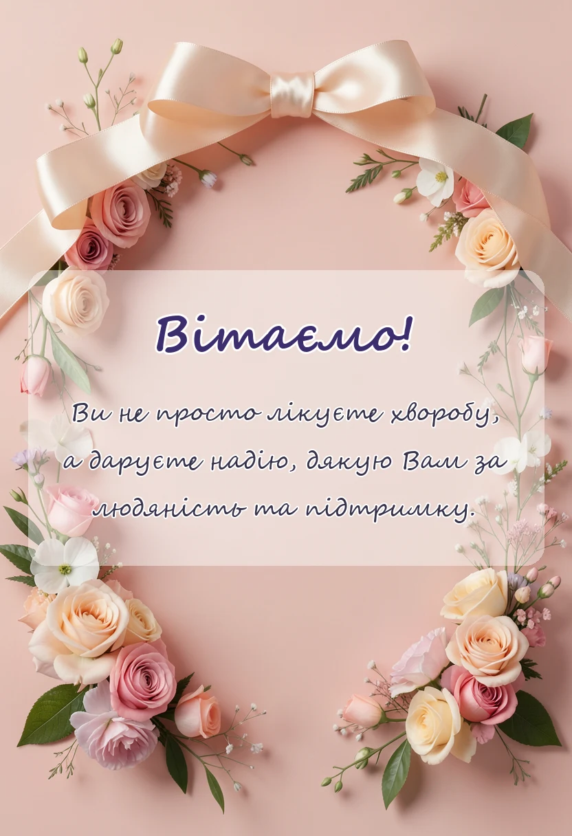вітальна листівка - подяка лікарю