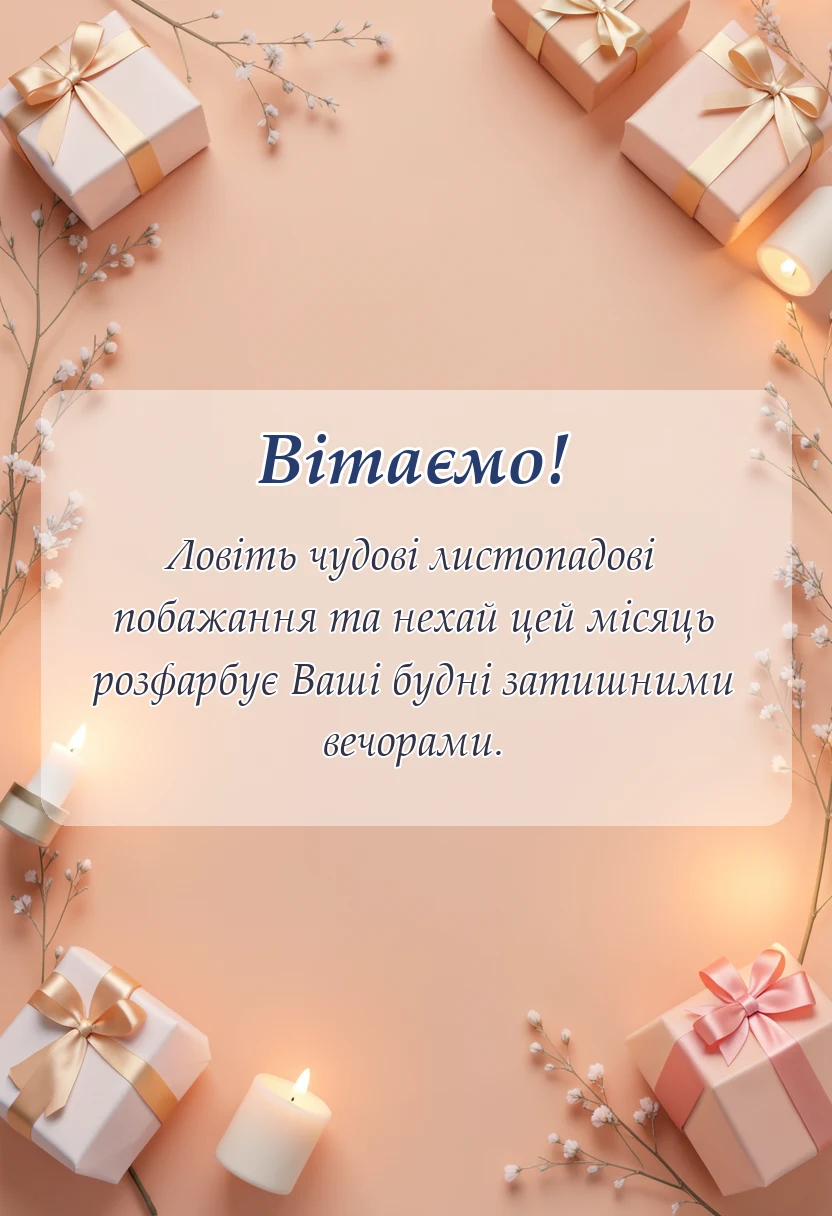 листівка з побажанням - привіт листопад картинки
