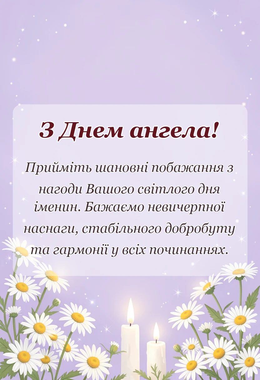 красива листівка: картинки з днем ангела