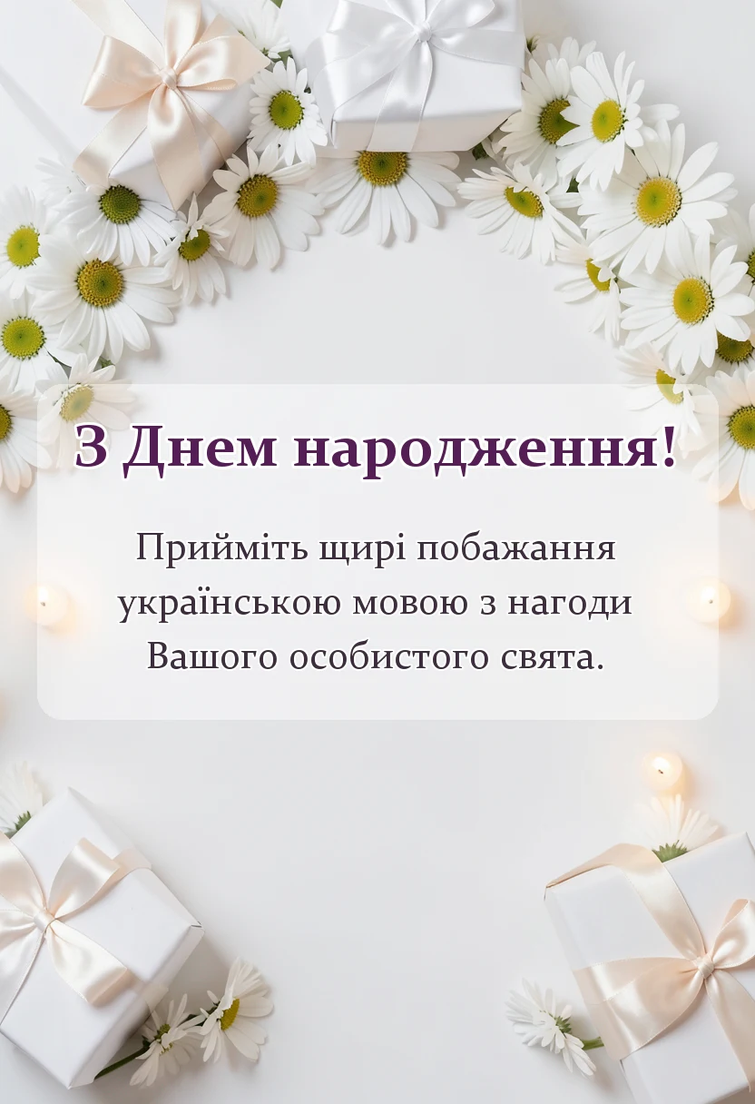 вітальна листівка - картинки з днем народження юля українською