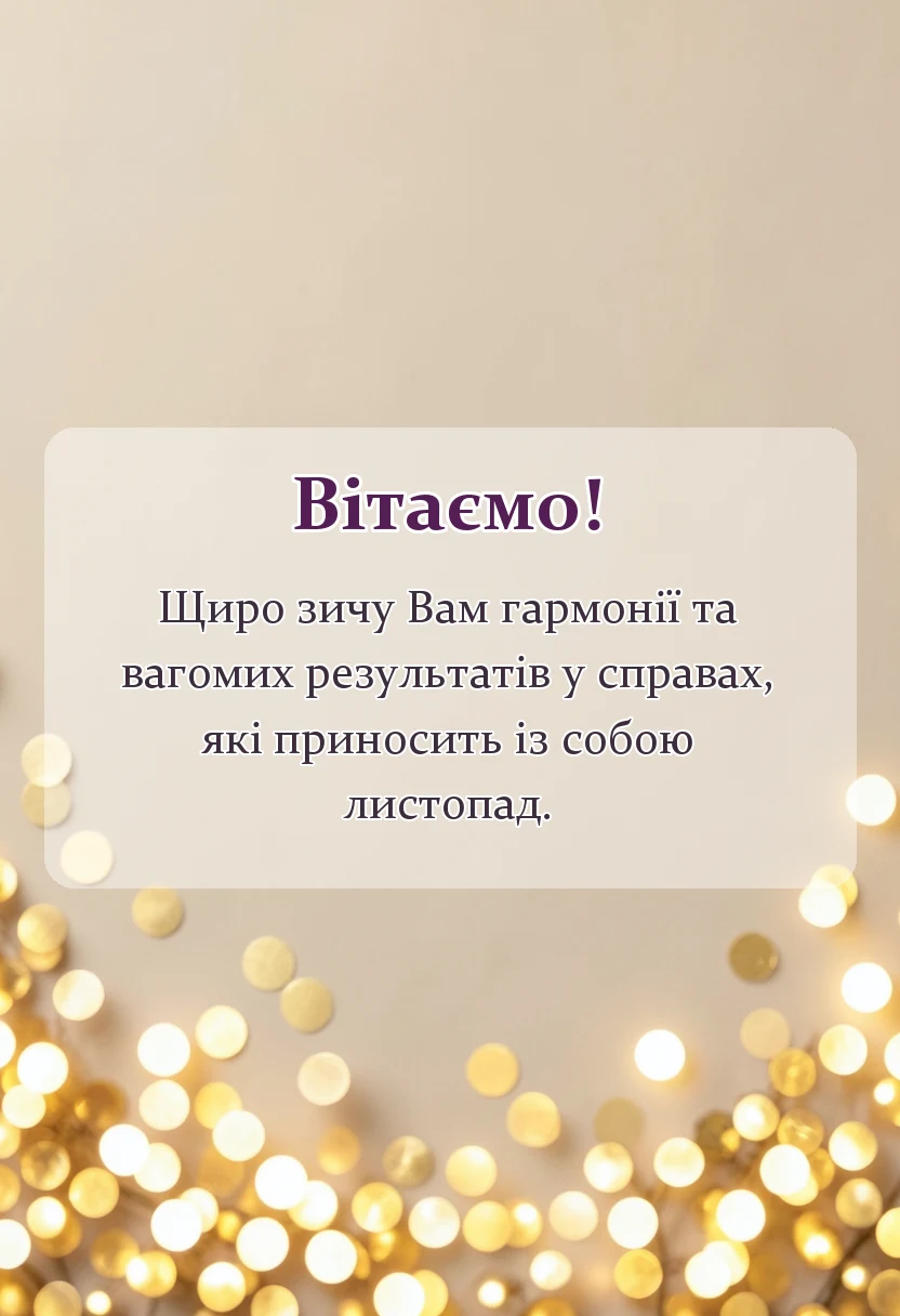 красива листівка: картинки з першим днем листопада
