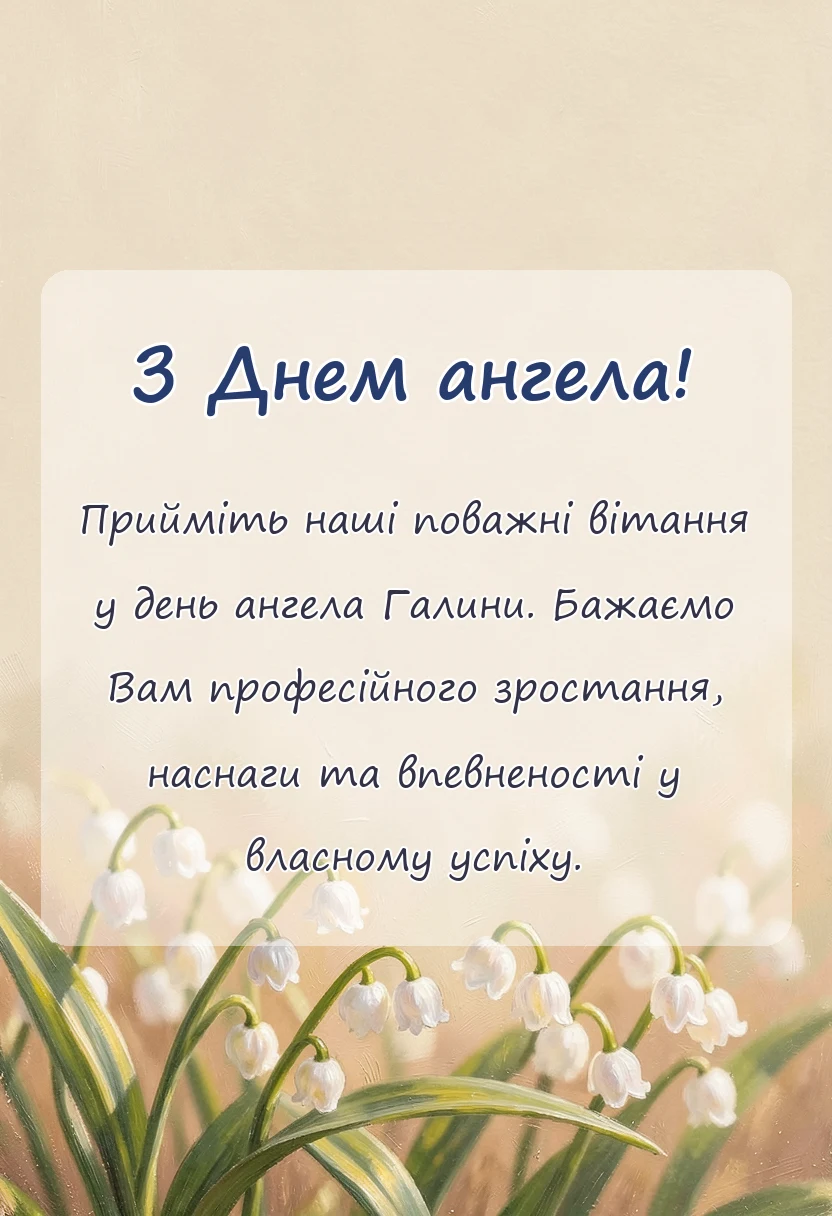 святкова картинка: день ангела галини привітання