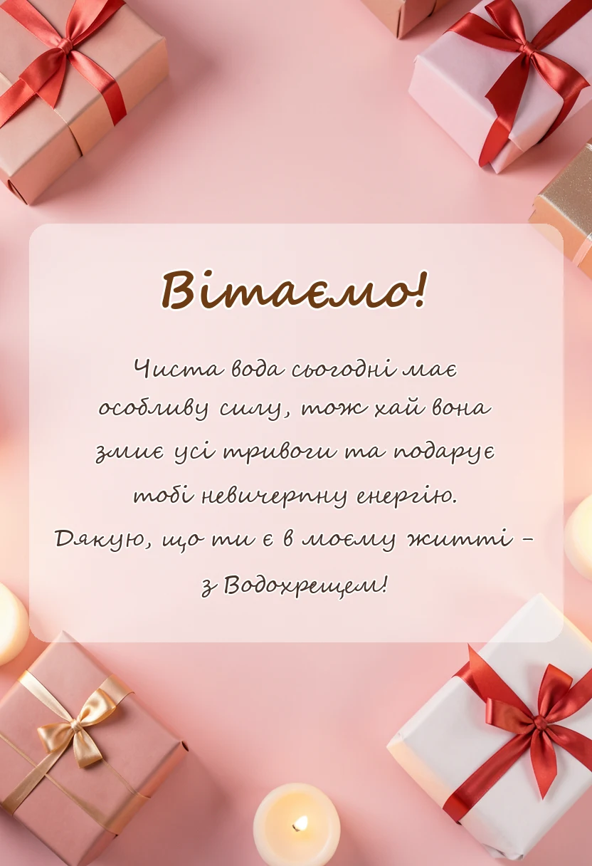 красива листівка: картинки з водохрещем