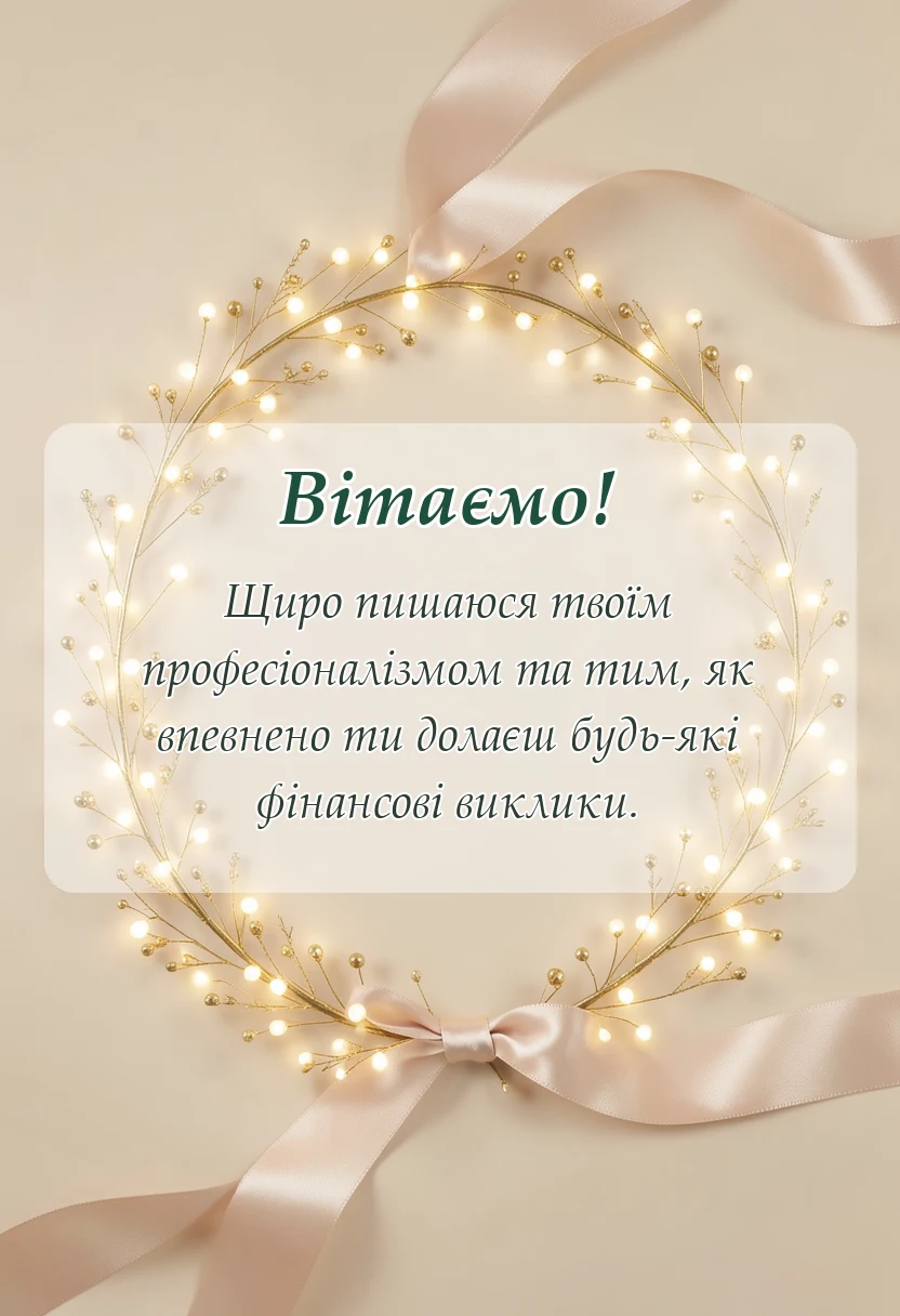 вітальна листівка - вітання з днем бухгалтера українською