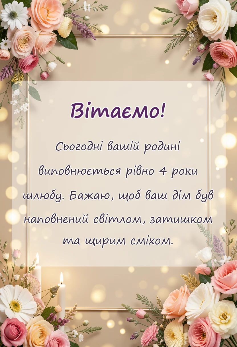 вітальна листівка - картинки з роковиною весілля