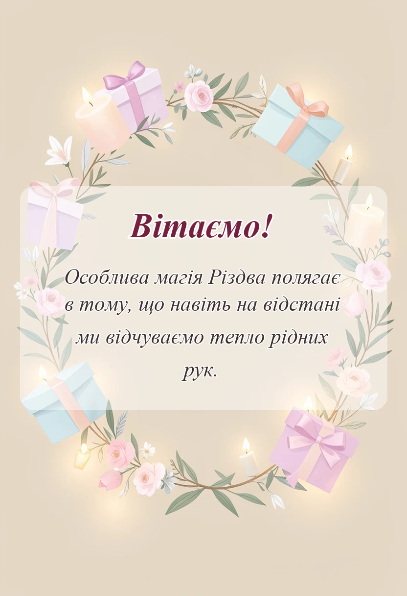 красива листівка: картинки зі святим вечором та різдвом христовим