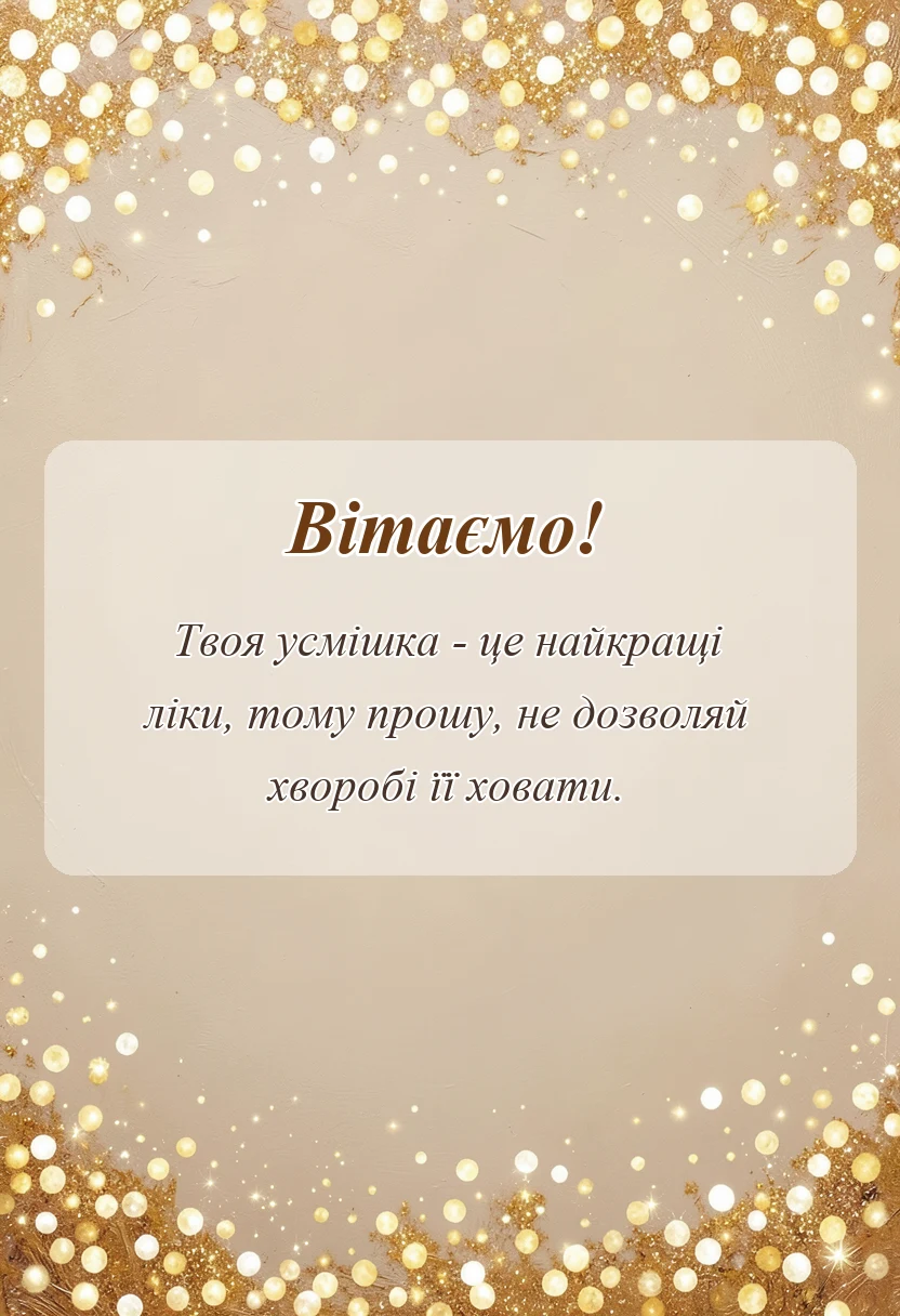святкова картинка: побажання швидкого одужання своїми словами та в картинках