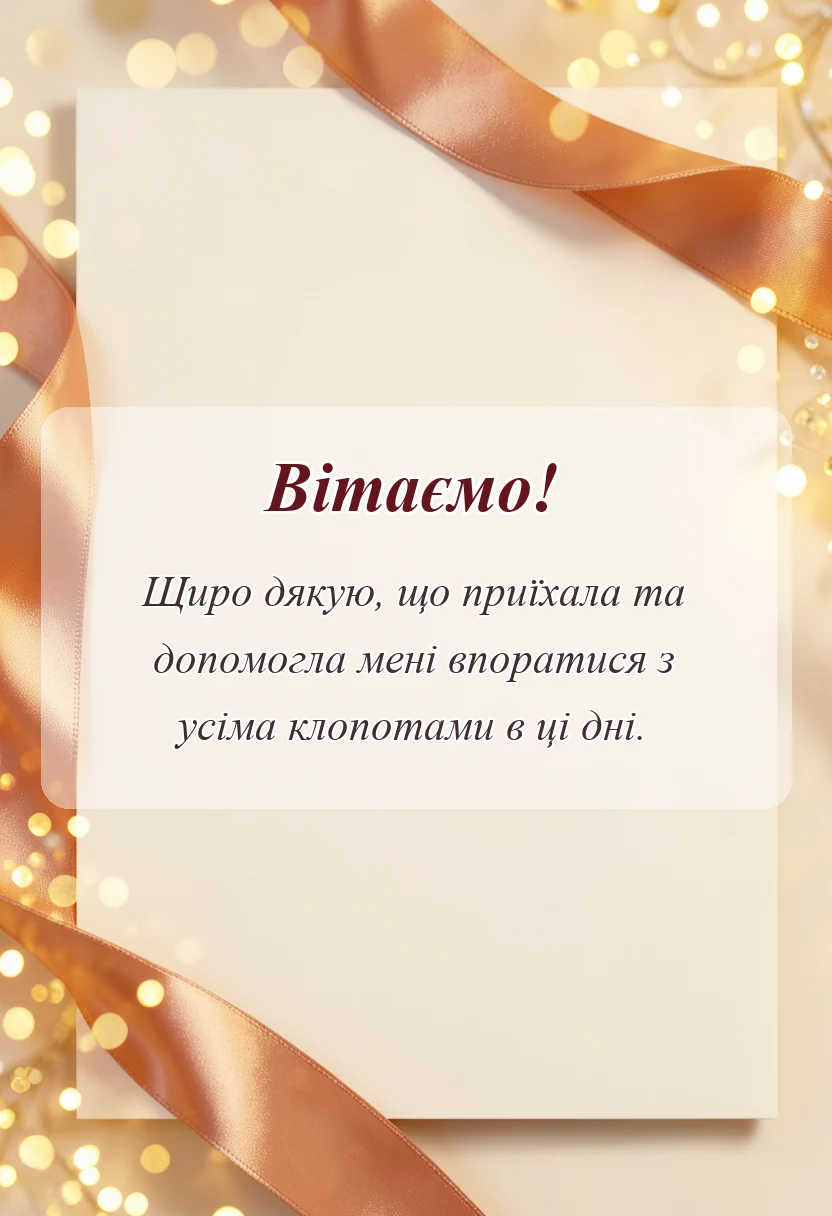 святкова картинка: подяка за співчуття через смерть мами