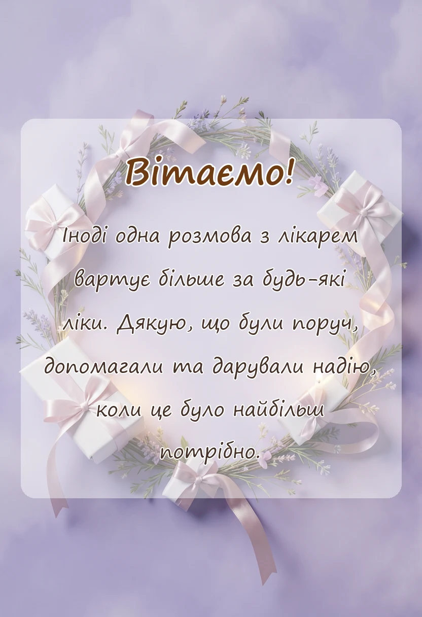 унікальна листівка - подяка лікарю