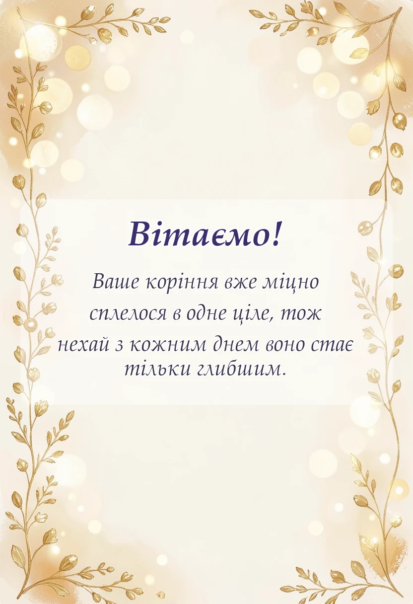 святкова картинка: привітання з дерев'яним весіллям своїми словами