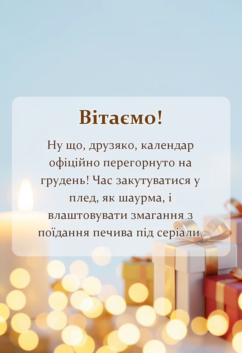 вітальна листівка - картинки з першим днем зими