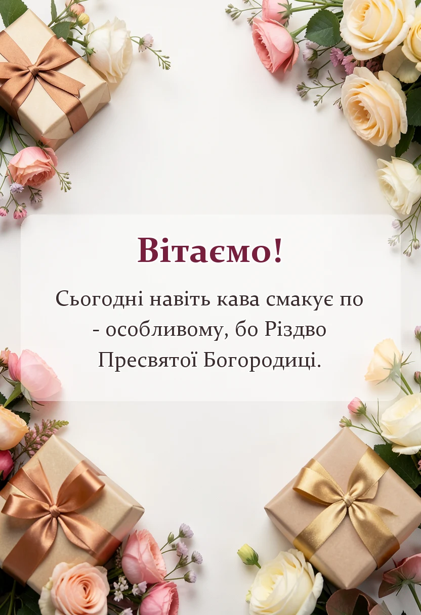 вітальна листівка - картинки привітання з різдвом пресвятої богородиці