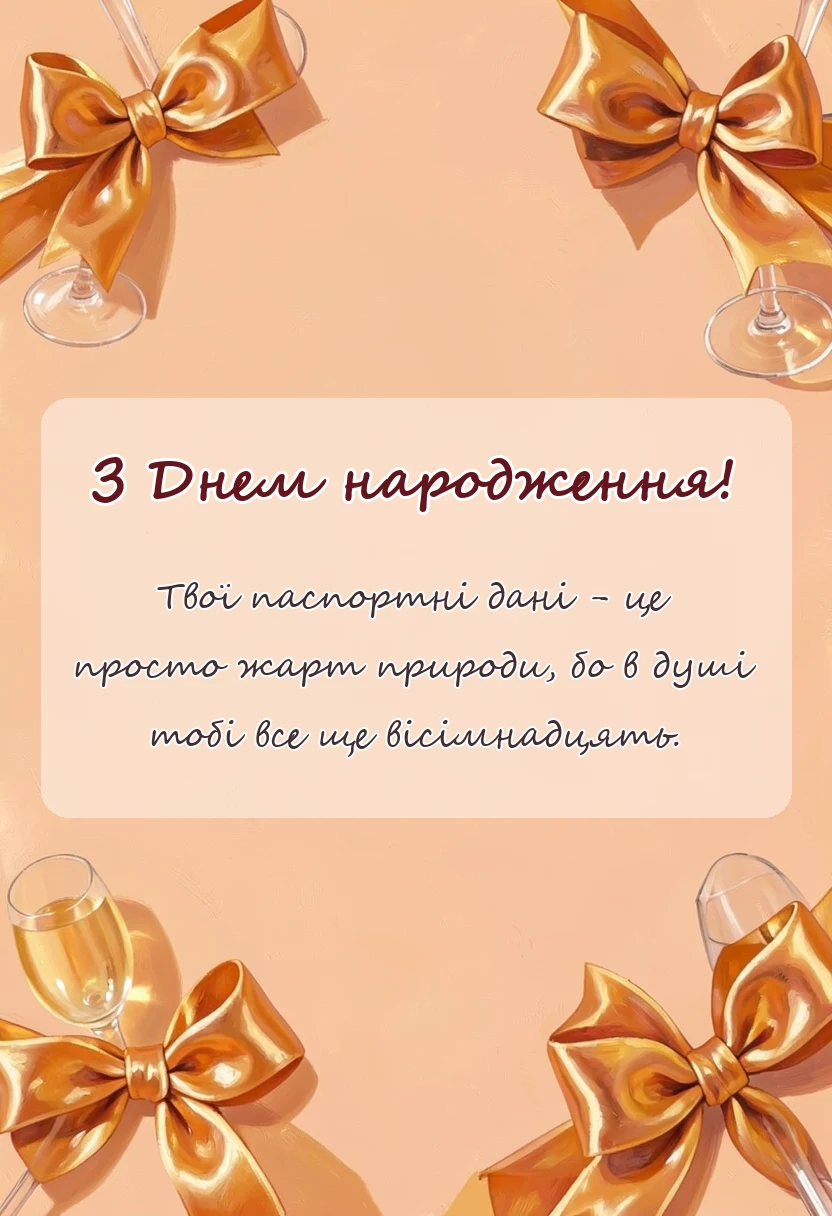 вітальна листівка - вітання з днем народження з картинками