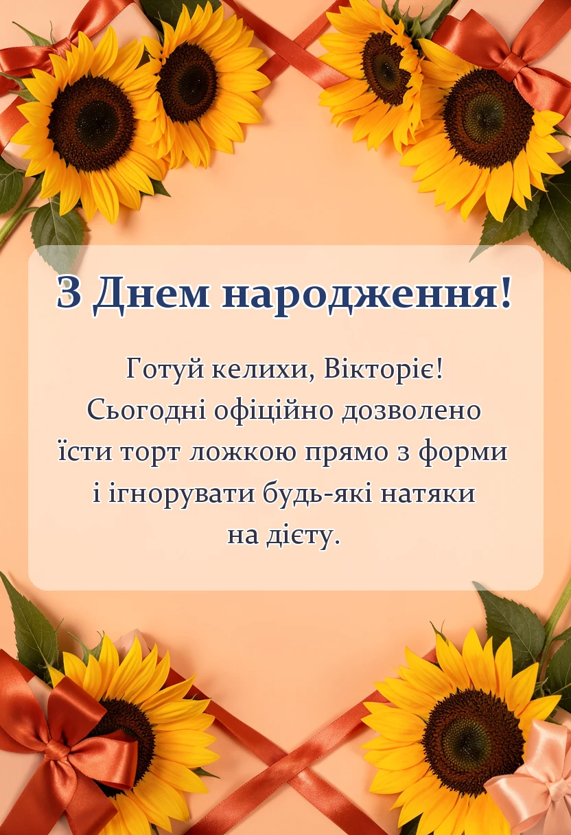 листівка з побажанням - листівки з днем народження вікторія
