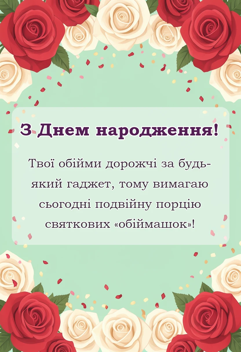 вітальна листівка - ніжні слова для внучки