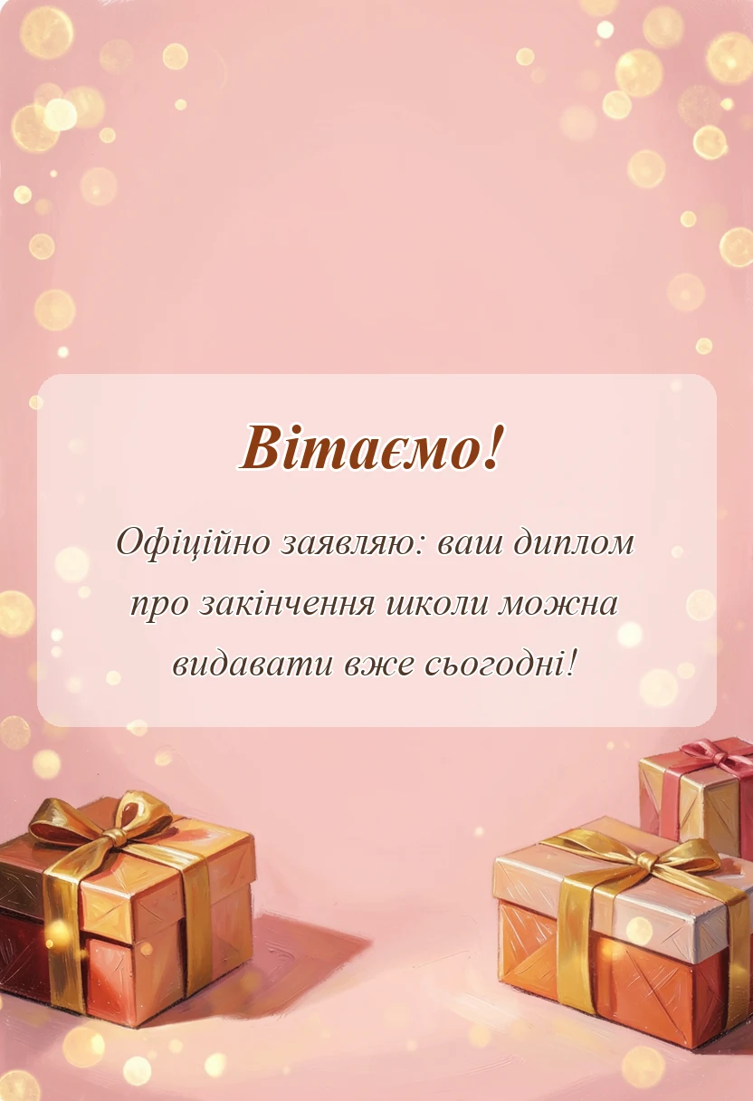 вітальна листівка - подяка батькам на випускний та свята від вчителя