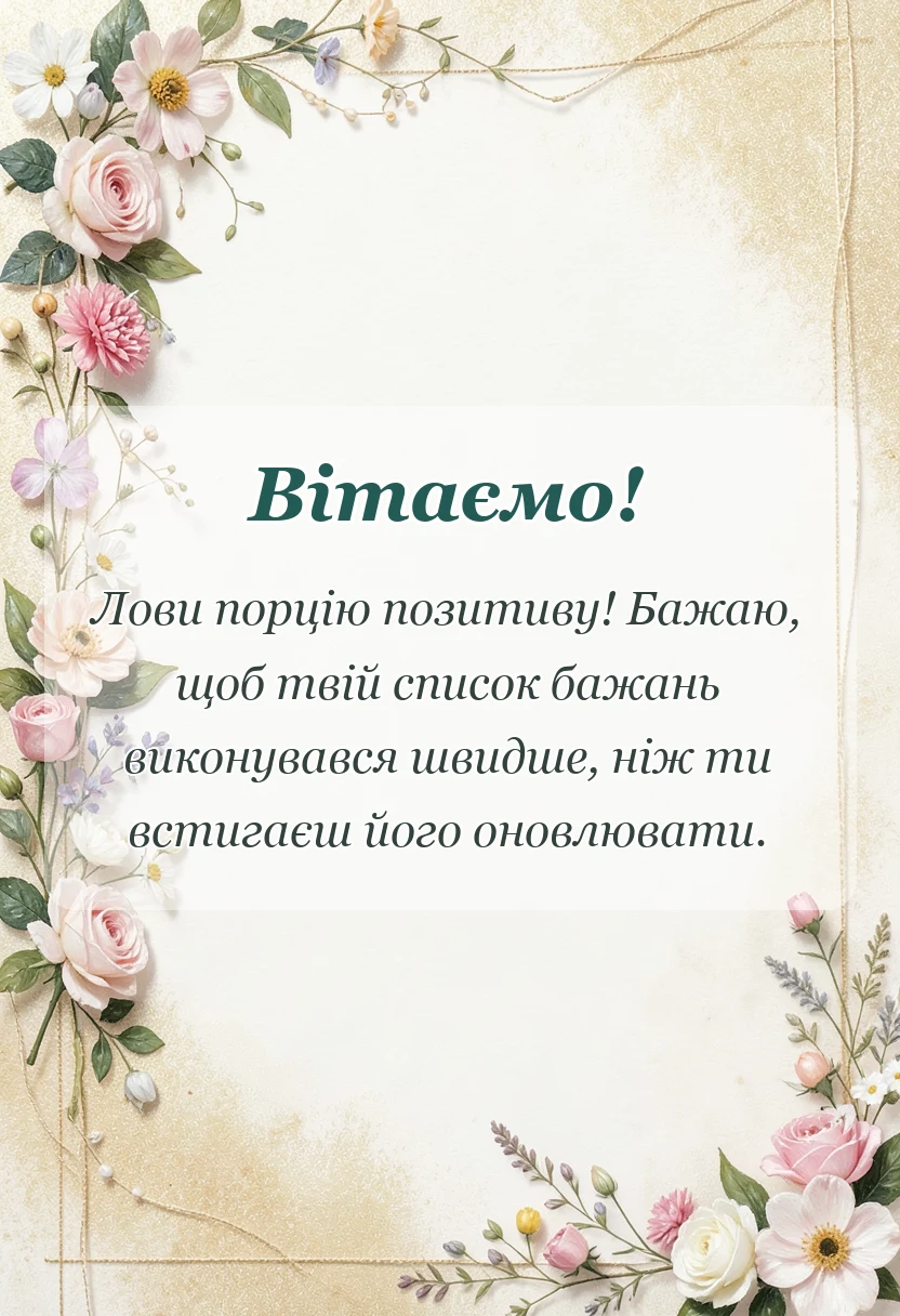 унікальна листівка - привітання з днем жіночого щастя в картинках і листівках своїми словами