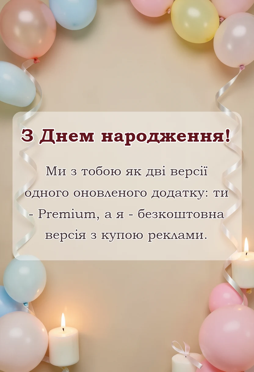 унікальна листівка - привітання з днем народження двоюрідній сестрі до сліз
