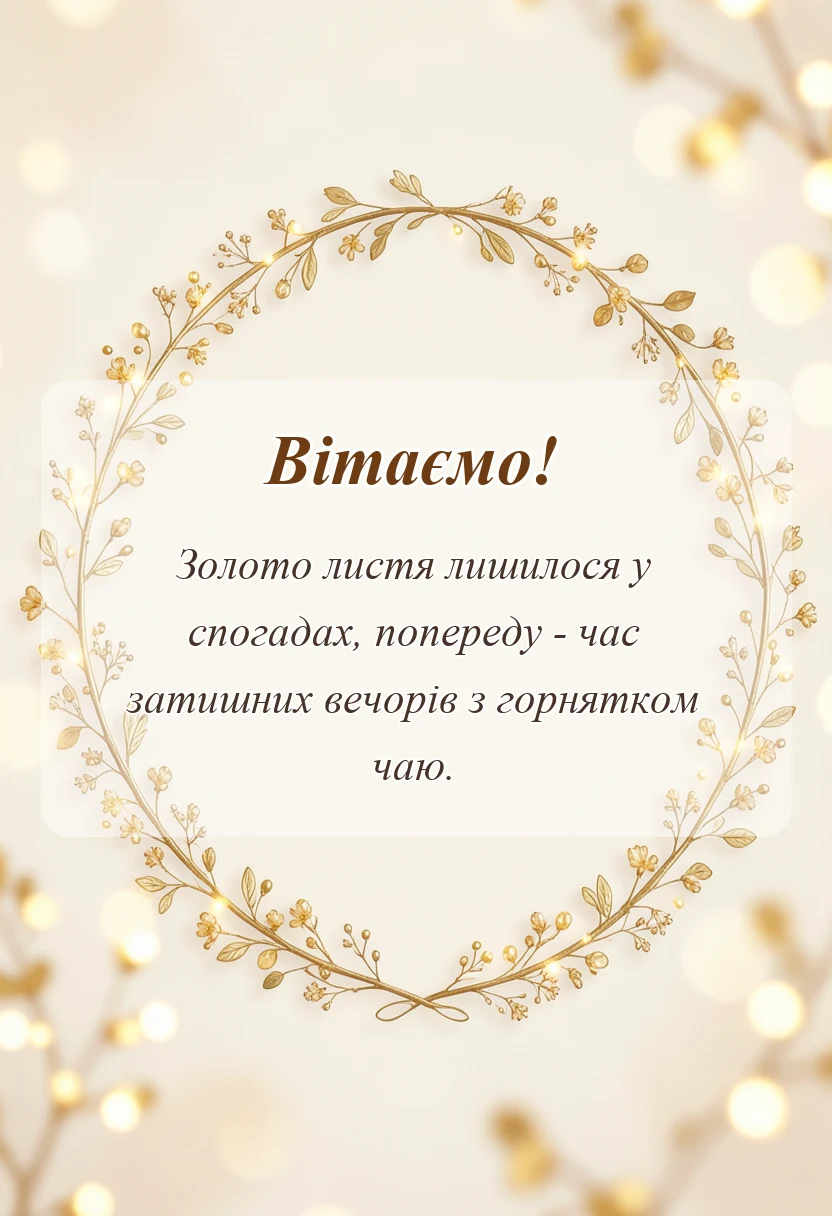 вітальна листівка - привіт листопад картинки