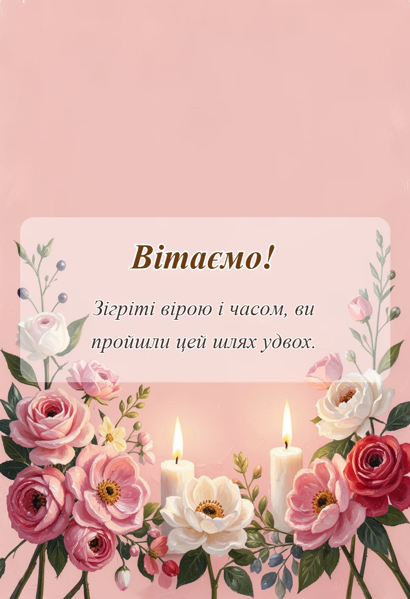 красива листівка: привітання з агатовим весіллям