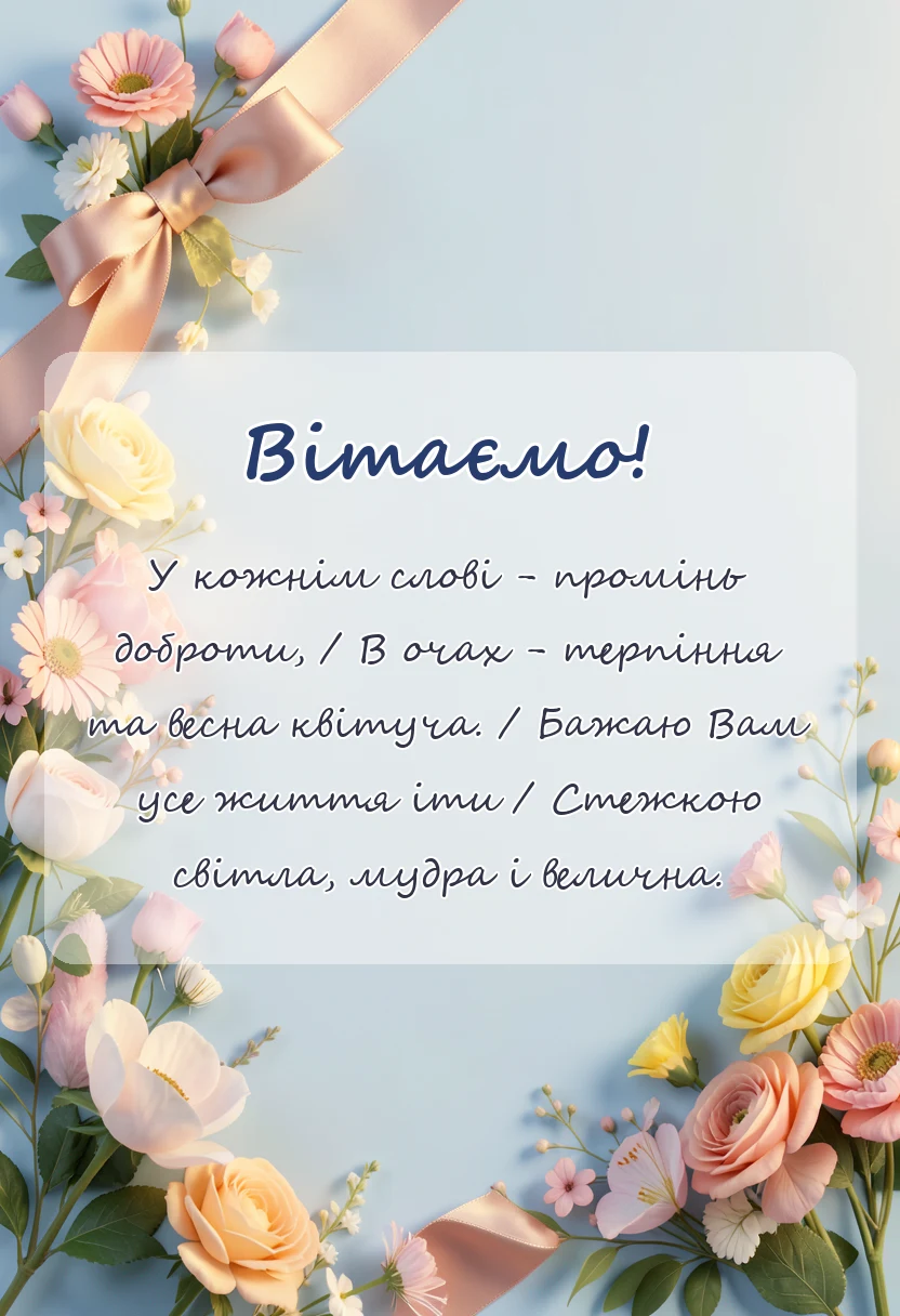 унікальна листівка - привітання з днем вчителя