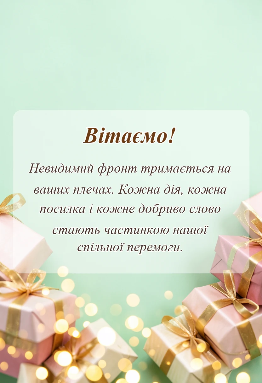унікальна листівка - подяка волонтерам за допомогу своїми словами
