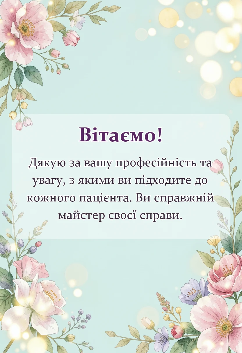 вітальна листівка - подяка лікарю