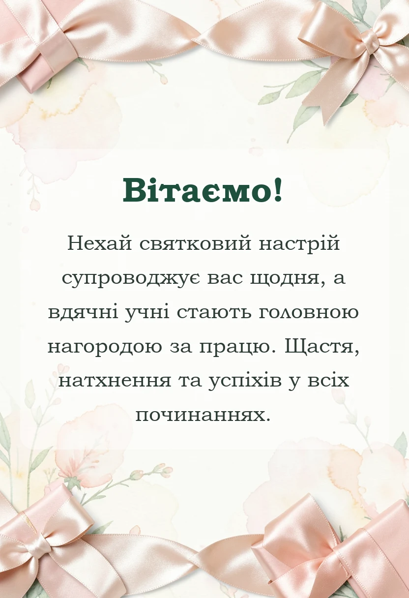 святкова картинка: привітання з днем вчителя