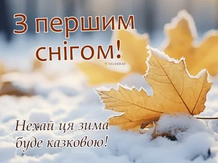 З першим снігом! Нехай ця зима буде казковою!